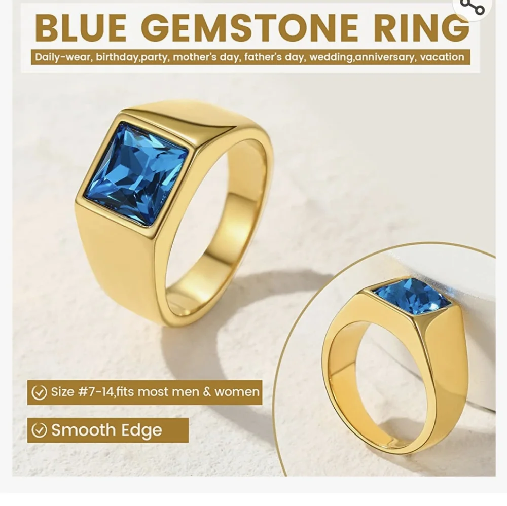 Blue topaz ring size NWT 💙